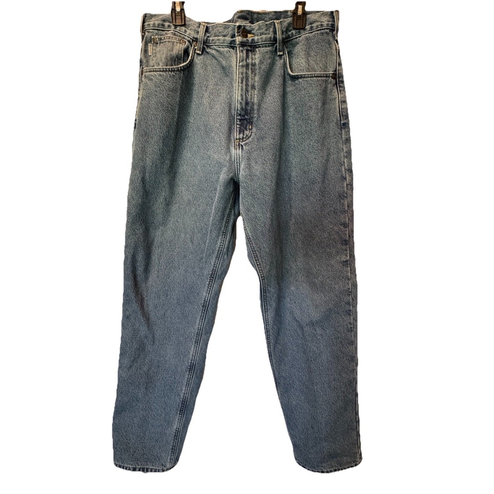 Carhartt Relaxed Fit Jeans Men's 38x34 Blue Denim‎ Workwear Straight Leg Pants